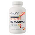 أوستروفيت (OstroVit) فيتامين D3 4000+K2، لدعم صحة العظام والمناعة، أقراص - 100 قرص