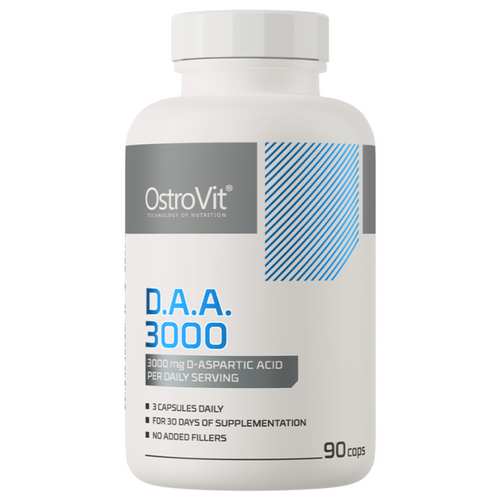 أوستروفيت (OstroVit) D.A.A. 3000، يدعم إنتاج التستوستيرون الطبيعي وقوة العضلات والأداء الرياضي، كبسولات - 90 كبسولة