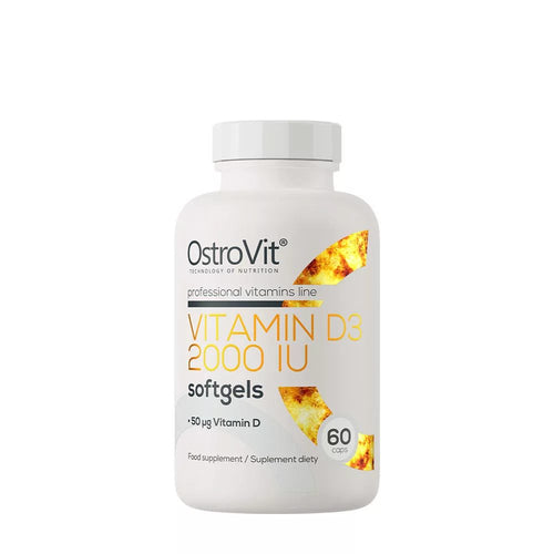 أوستروفيت (OstroVit) فيتامين د3، يدعم صحة العظام والمناعة، كبسولات، 2000 وحدة دولية - 60 كبسولة