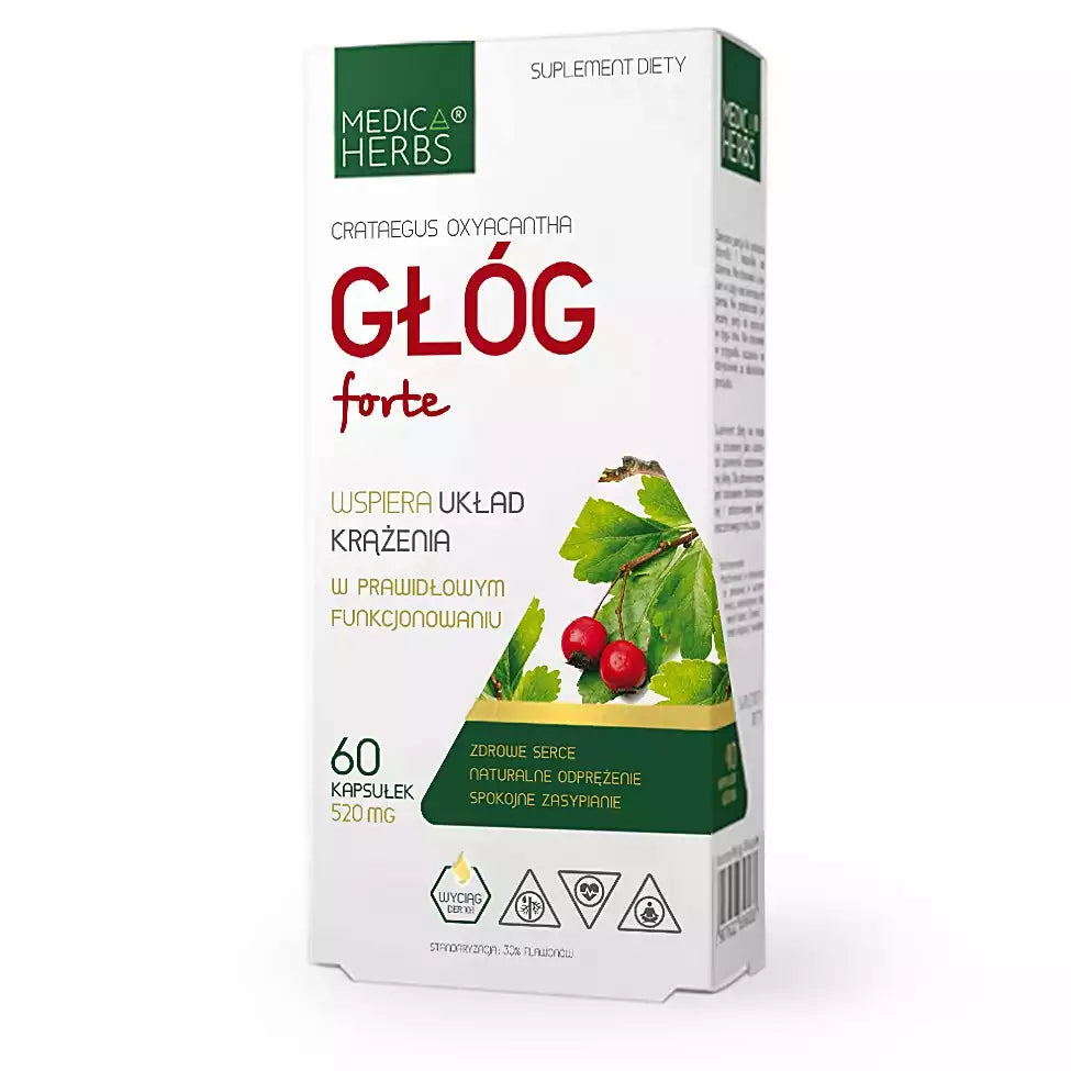 ميديكا هيربس (Medica Herbs) جلوج فورتي لدعم صحة القلب، كبسولات - 60 كبسولة