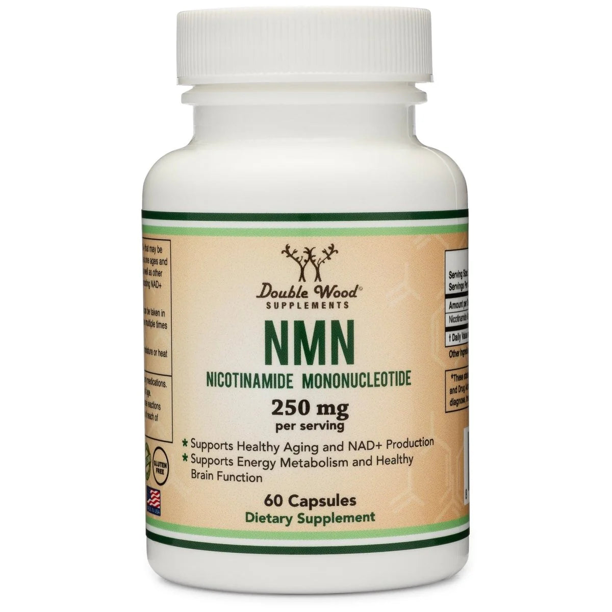 دبل وود سابليمنتس (Double Wood Supplements) إن إم إن لدعم الطاقة الخلوية والشيخوخة الصحية، كبسولات - 60 كبسولة