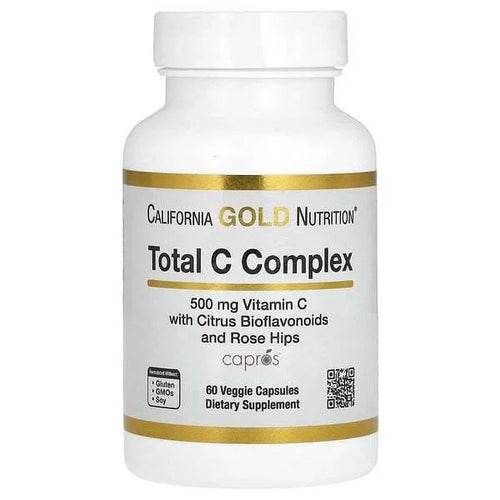 California Gold Nutrition توتال سي كومبلكس (Total C Complex)، فيتامين سي لدعم المناعة ومضاد للأكسدة، كبسولات نباتية - 60 كبسو