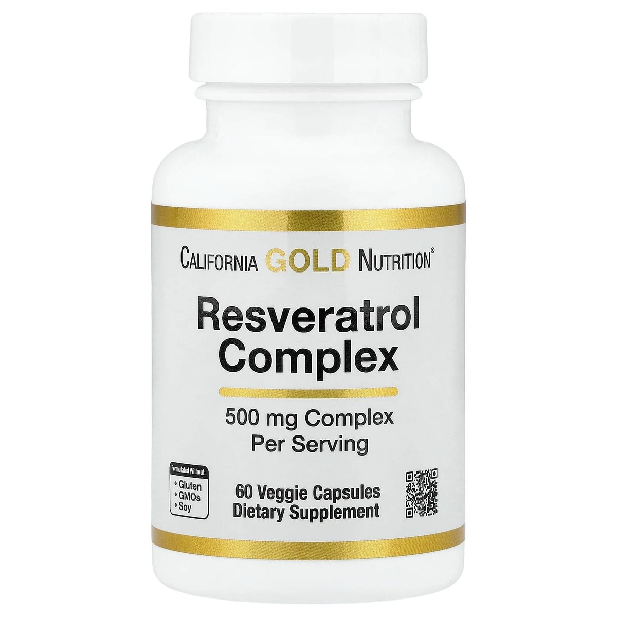 كاليفورنيا جولد نيوترشن (California Gold Nutrition) ريسفيراترول كومبلكس، مضاد للأكسدة لدعم صحة القلب، كبسولات نباتية - 60 كبس