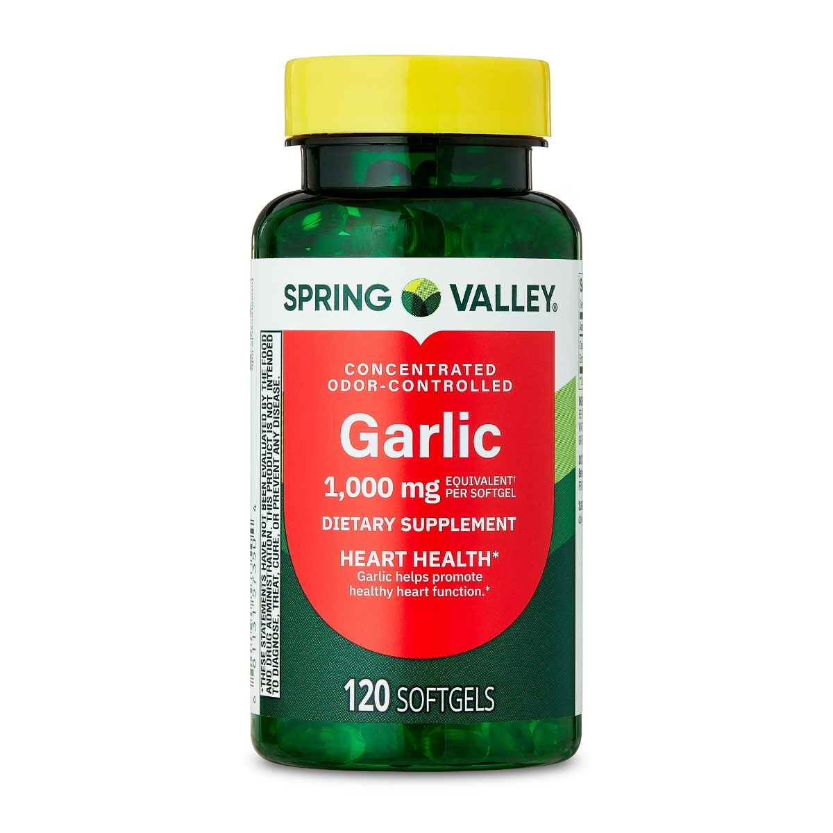 سبرينج فالي (Spring Valley) جارليك (Garlic) لدعم صحة القلب، 1000 ملغ، 120 كبسولة هلامية