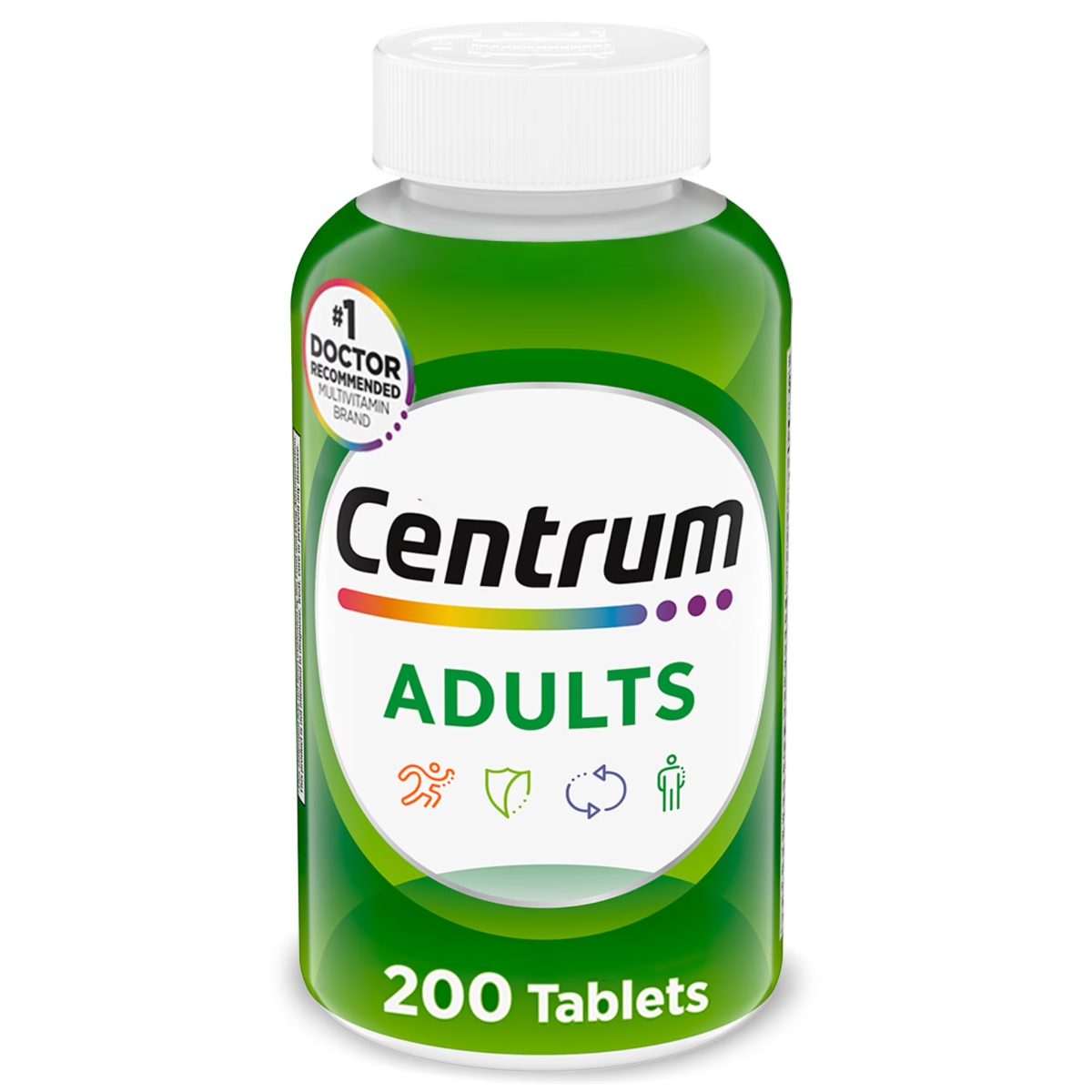 سنتروم (Centrum) فيتامينات متعددة للبالغين لدعم الصحة العامة والمناعة، أقراص - 200 قرص