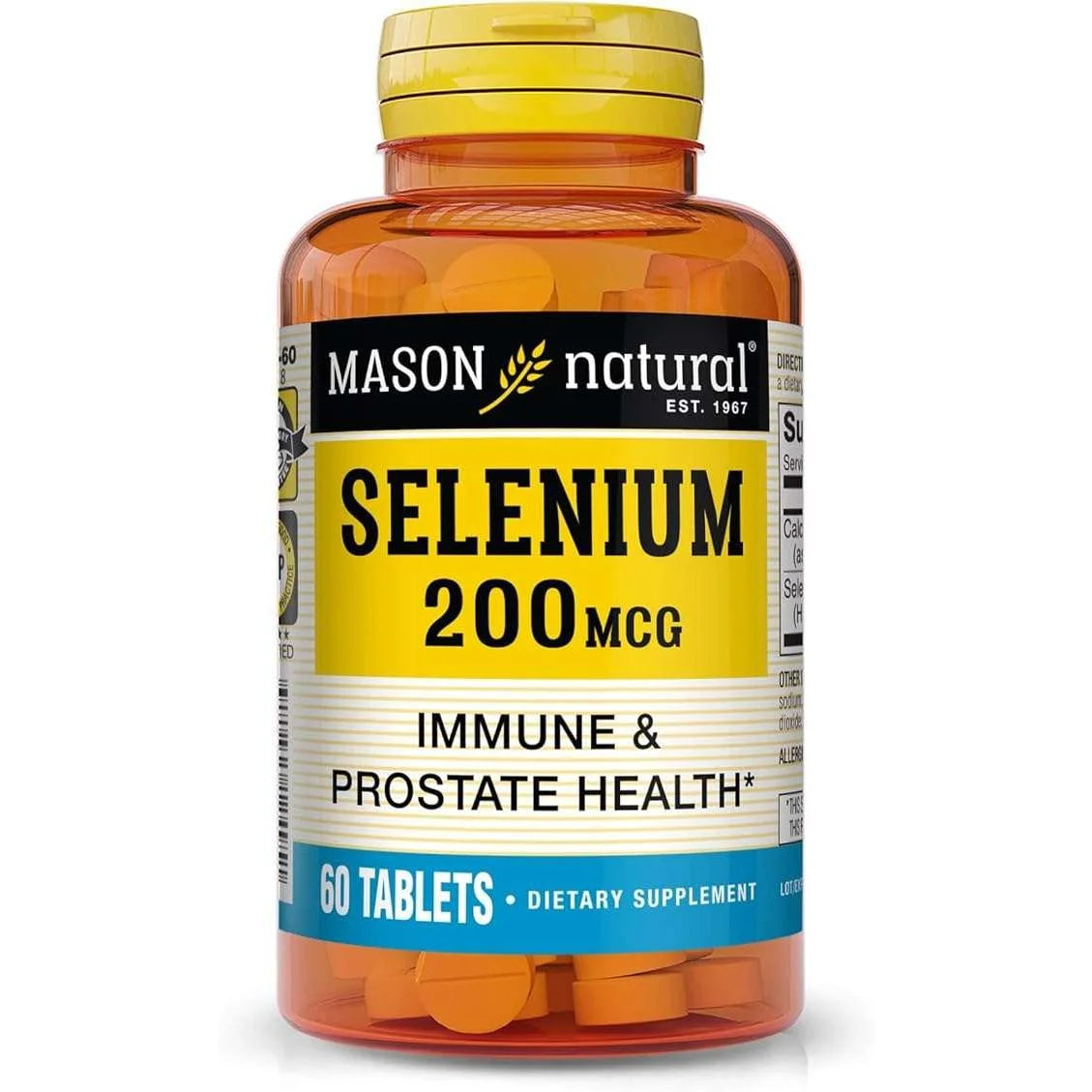 مايسون ناتشورال (Mason Natural) سيلينيوم لدعم مضادات الأكسدة ووظائف الغدة الدرقية، أقراص - 60 قرص
