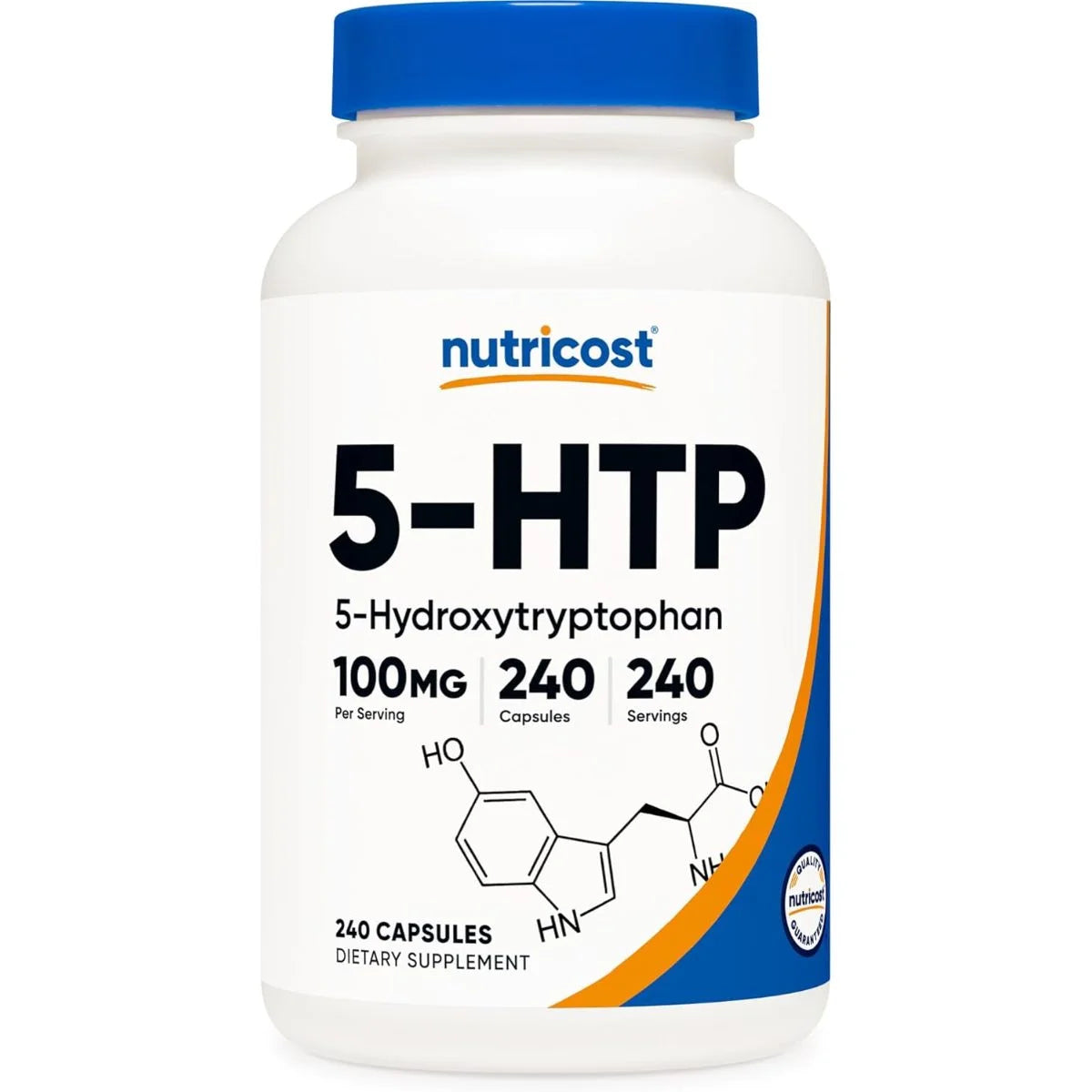نيوتريكوست (Nutricost) 5-HTP، داعم للمزاج والنوم، 100 ملغ، 240 كبسولة