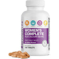 برونسون (Bronson) Women's Complete Plus Calcium، فيتامينات ومعادن للنساء مع الكالسيوم لتقوية العظام، أقراص - 180 قرص