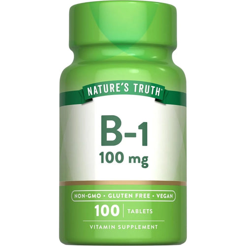 Nature's Truth فيتامين ب1 (Vitamin B1) لدعم استقلاب الطاقة ووظائف الأعصاب، أقراص - 100 قرص