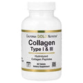 California Gold Nutrition كولاجين النوع الأول والثالث ببتيدات الكولاجين المتحللة، لدعم البشرة والشعر والمفاصل، 60 قرصًا