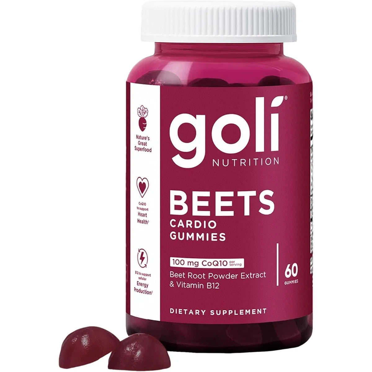 جولي نوتريشن (Goli Nutrition) بييتس CoQ10 لدعم صحة القلب، 60 قطعة بنكهة الشمندر