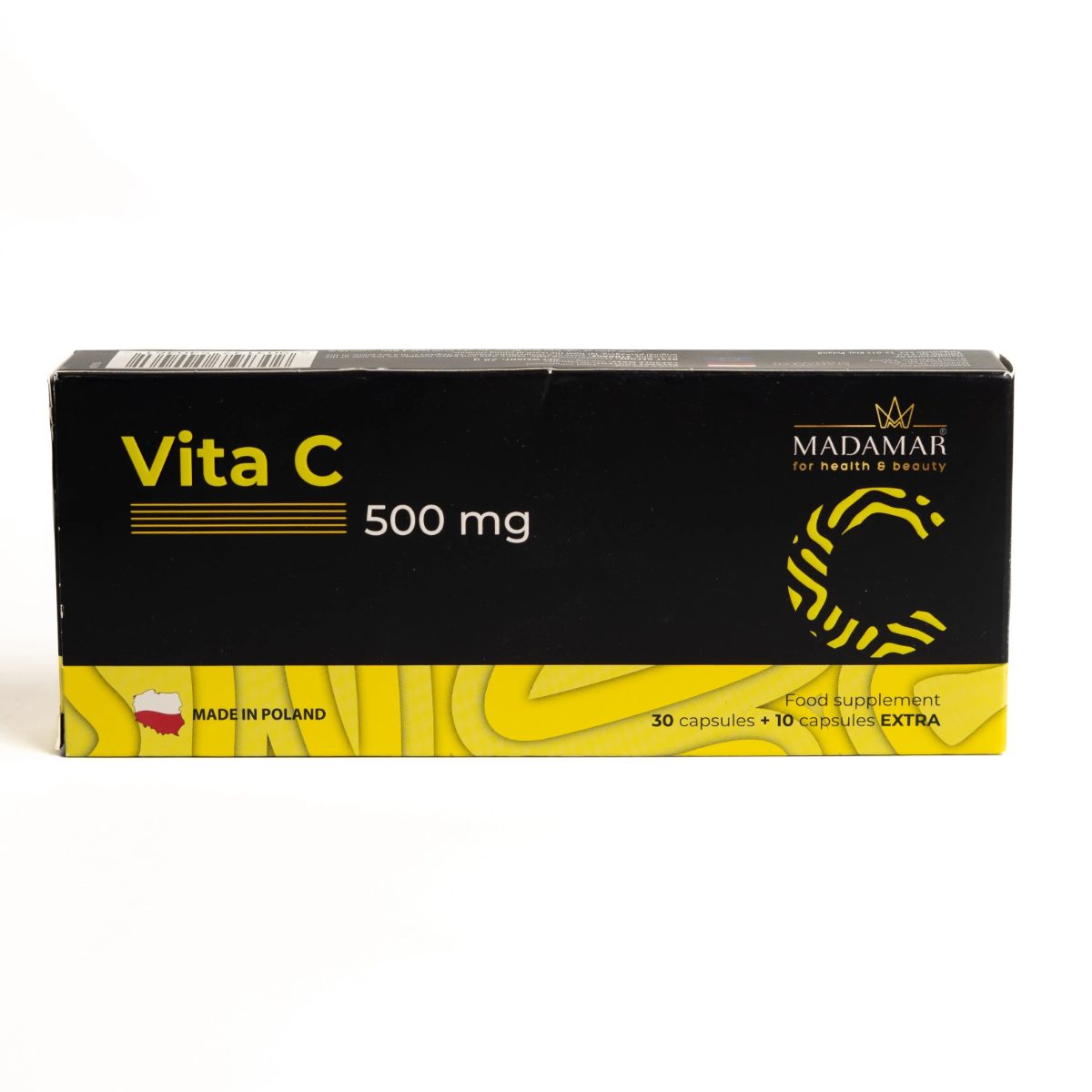 فيتامين سي فورتي (Vita C Forte) من مادامار، مضاد للأكسدة وداعم للمناعة، كبسولات - 40 كبسولة