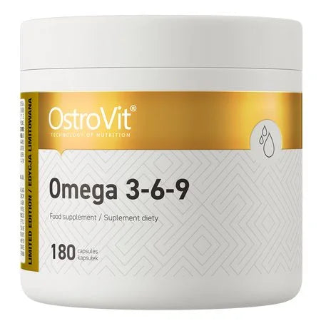أوستروفيت (OstroVit) أوميغا 3-6-9، مزيج متوازن للأحماض الدهنية لصحة القلب والدماغ والمفاصل، كبسولات - 180 كبسولة